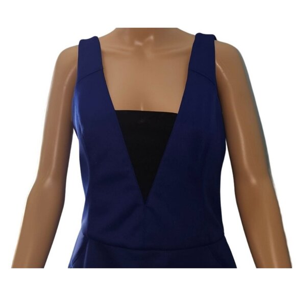 Betsy Blue Sleeveless V-Neck Dress With Crisscross Back & Zipper Size‎ 10 - Picture 2 of 10